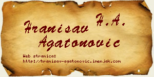 Hranisav Agatonović vizit kartica